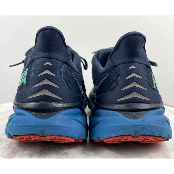 Hoka One One Clifton 8 Running Sneakers Blue Outer Space Men’s 11 D *NO INSOLES - Picture 4 of 14